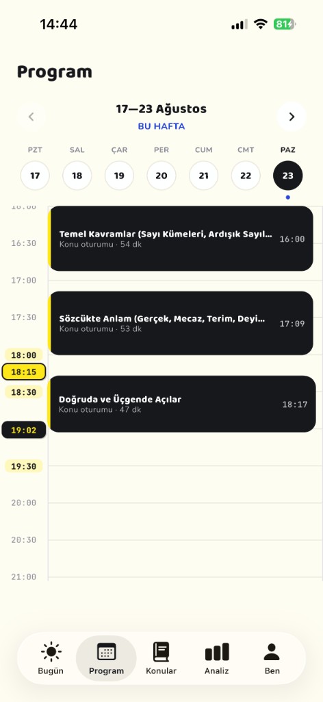 Saatlik çalışma blokları ile kaybolma